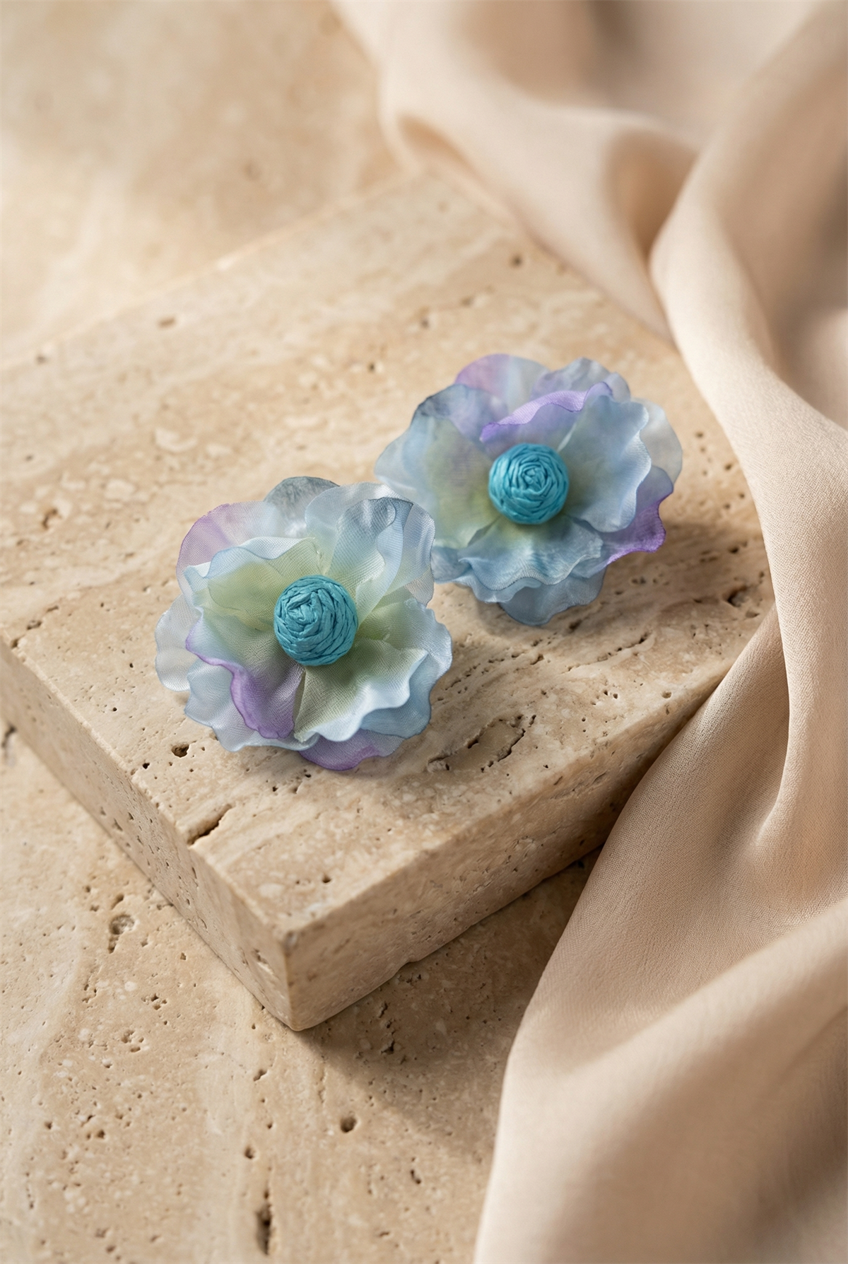 Womens Pastel Flower Form Earrings