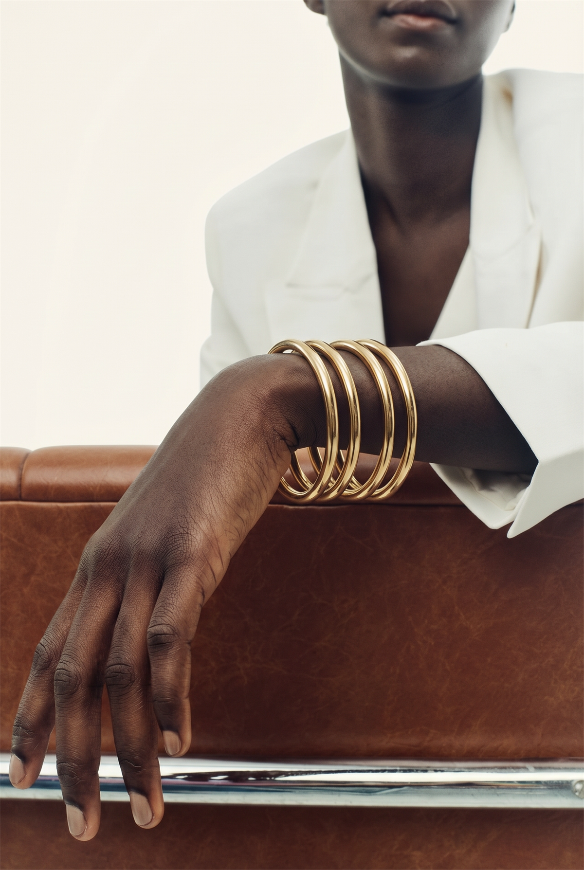 Womens Gold Mixed Bracelet Set Of 4