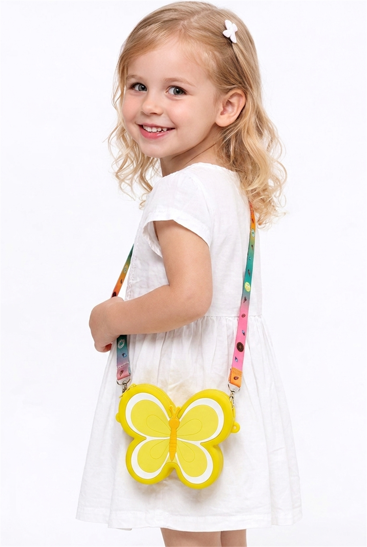 22505G2236 KELEBEK SİLİKON ÇANTA Sarı