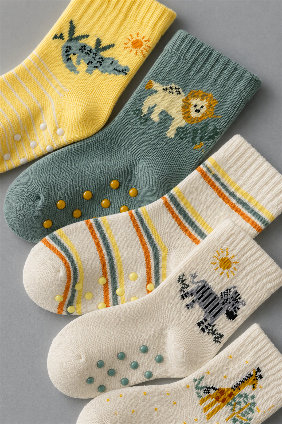 5Pck Anımal Patterned Baby Socks Socks Patterned