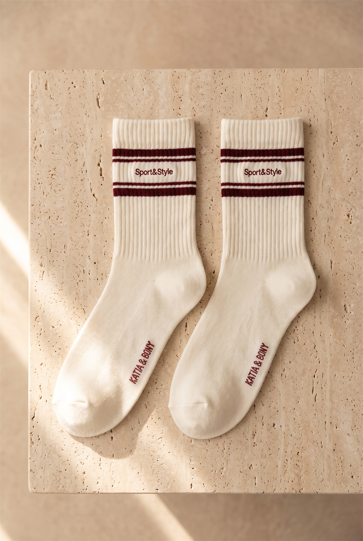 Unisex 3lü Raket Nakışlı Spor Soket Çorap