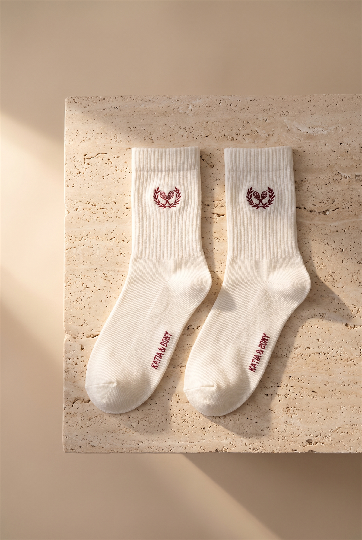 Unisex 3lü Raket Nakışlı Spor Soket Çorap