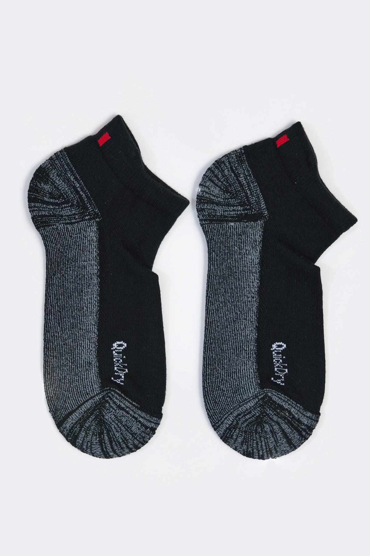 2li Paket Erkek Golf Patik Çorap Siyah/Siyah