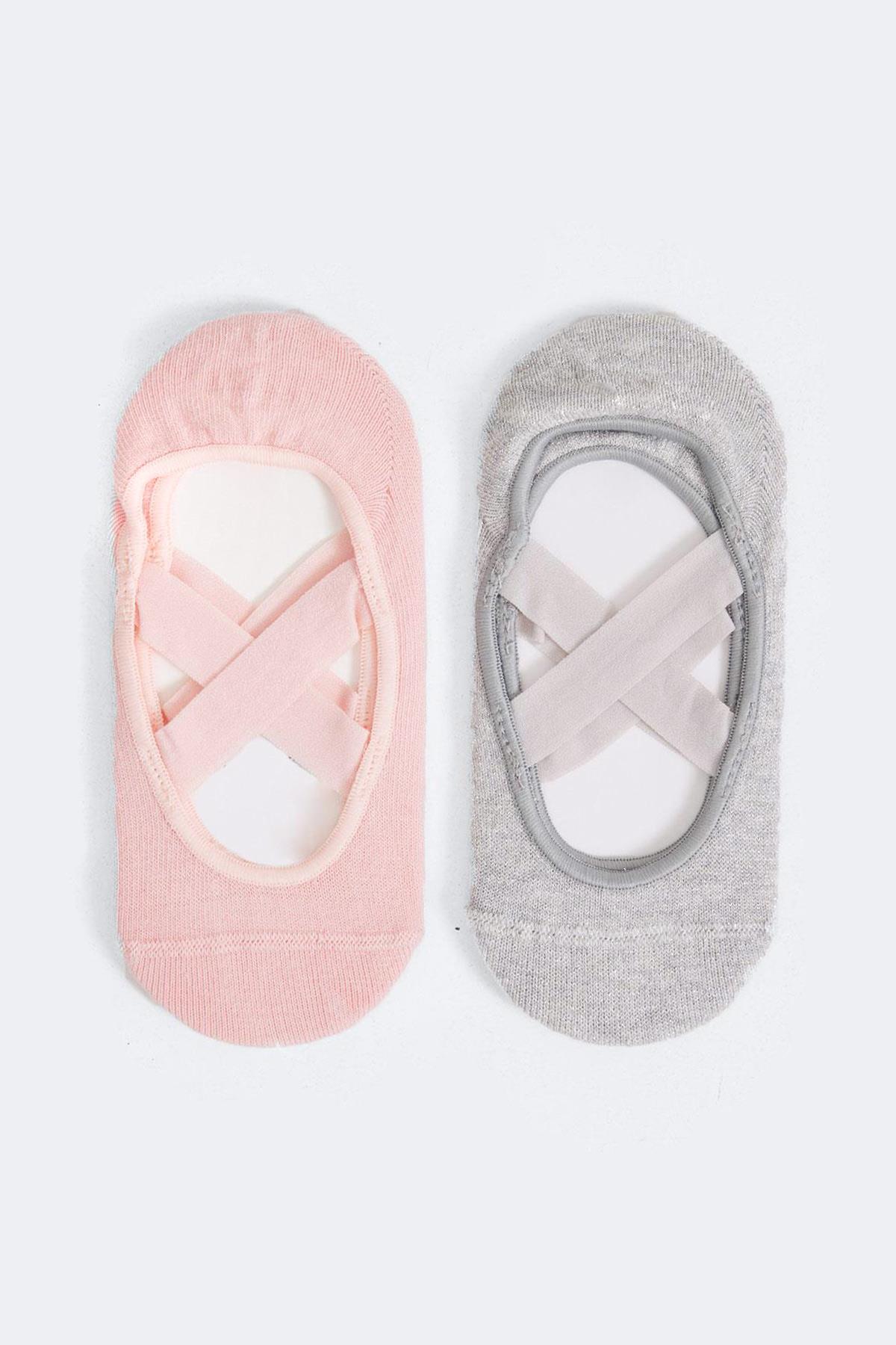 2-Piece Pack Asta Yoga Pilates Childrens Invisible Socks