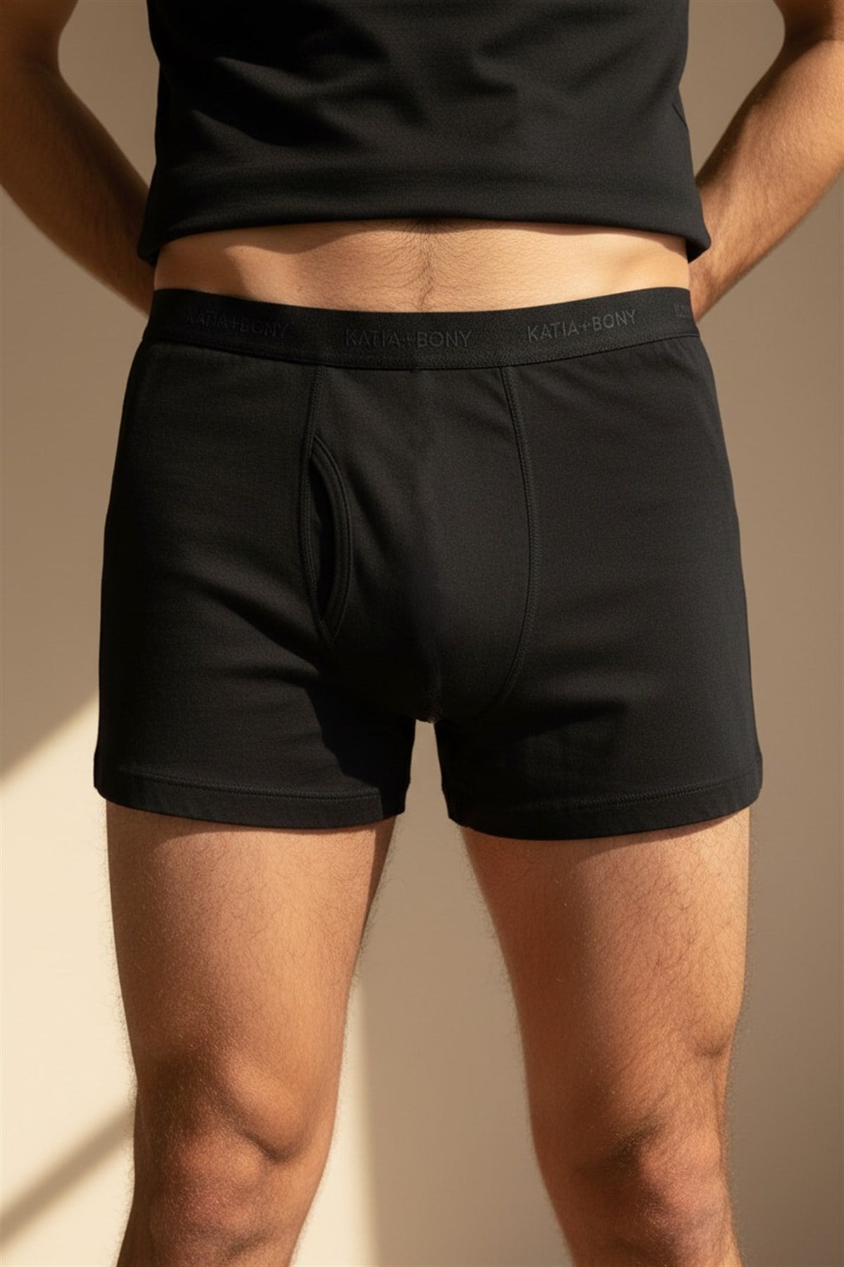 2li Paket Basic Modal Erkek Boxer Siyah/Siyah