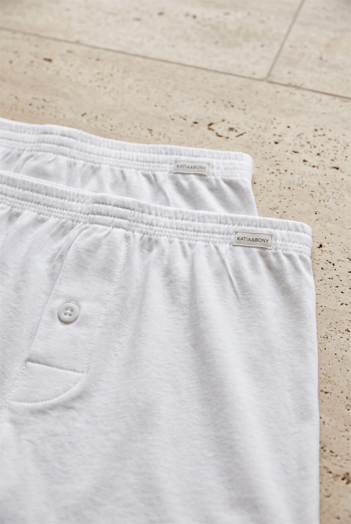 2li Paket Basic Modal Loose Fit Erkek Boxer Beyaz/Beyaz