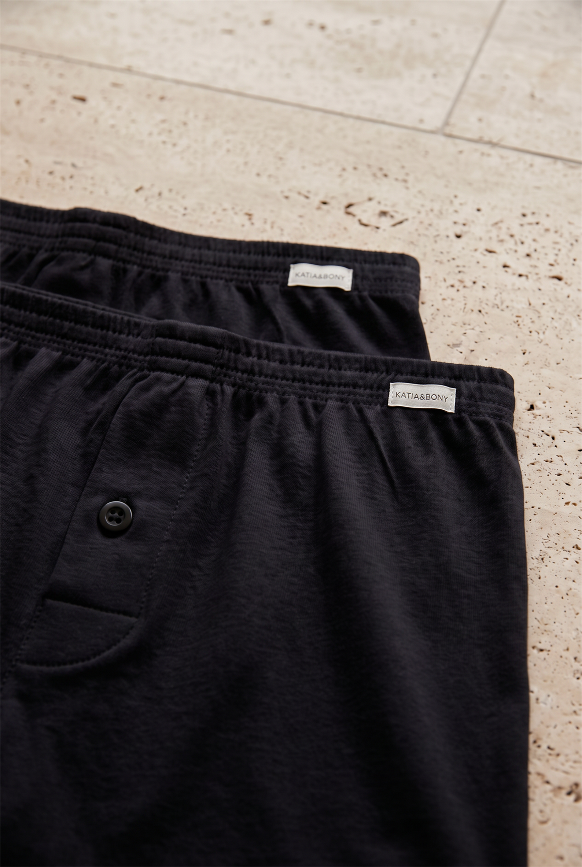 2li Paket Basic Modal Loose Fit Erkek Boxer Siyah/Siyah