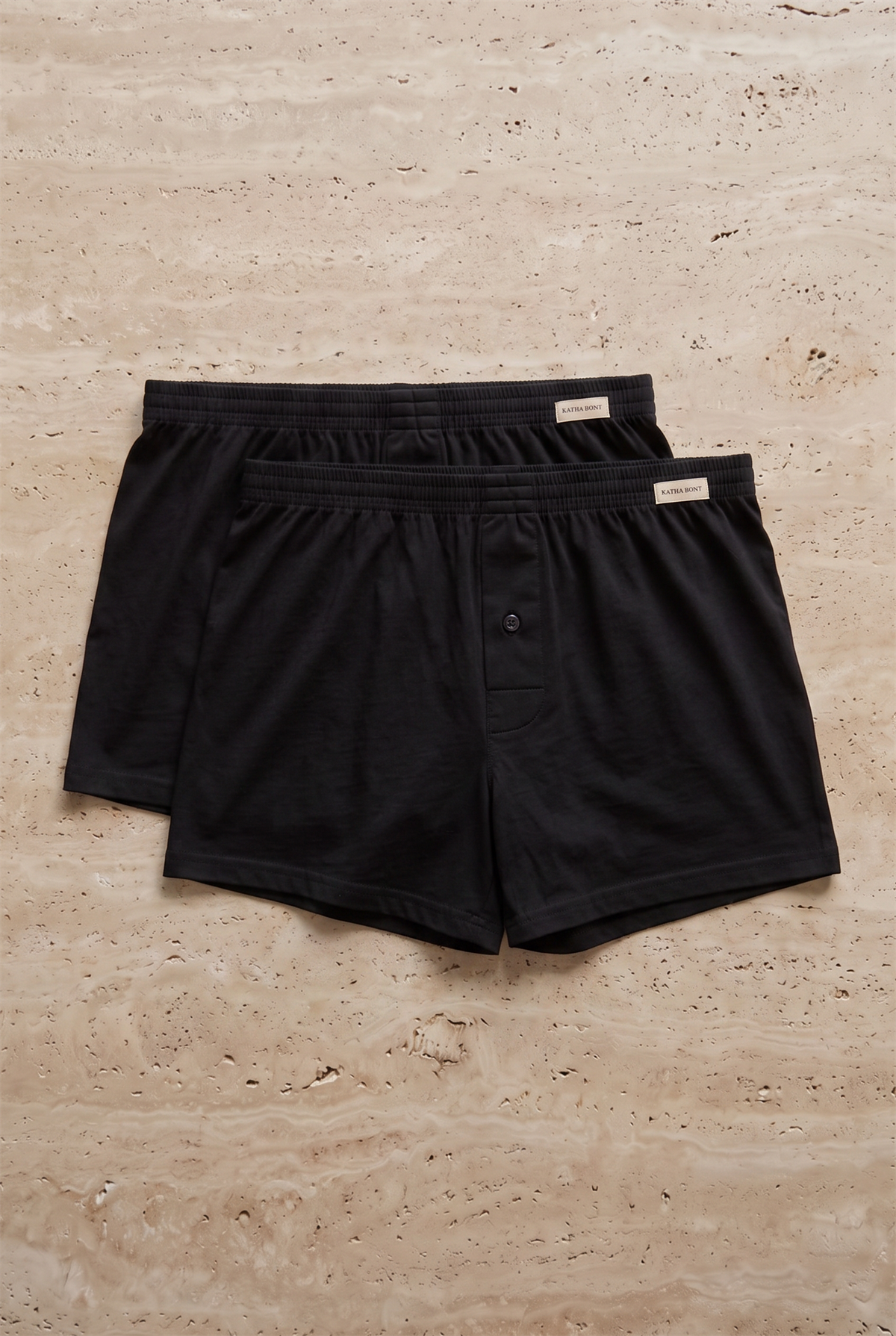 2li Paket Basic Modal Loose Fit Erkek Boxer Siyah/Siyah