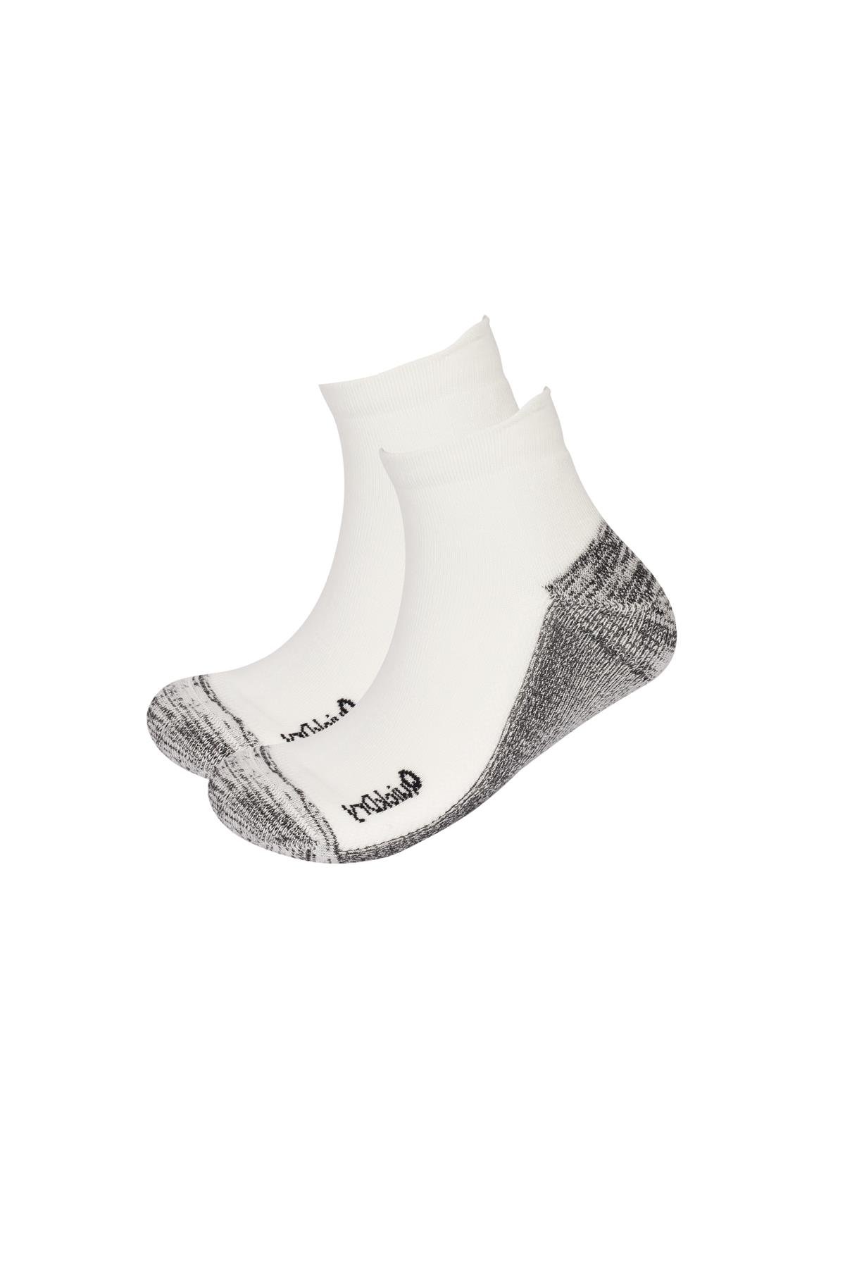 2li Paket Erkek Golf Patik Çorap Beyaz/Beyaz