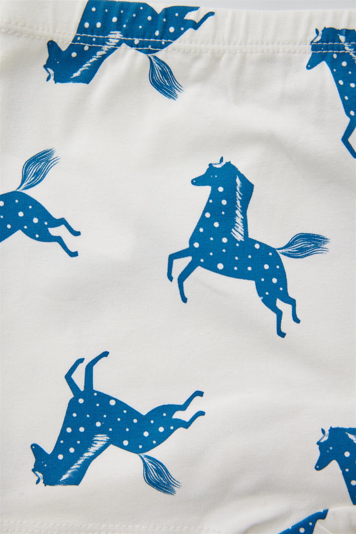 2li Paket Horse Kız Çocuk Boxer Ekru/Pembe