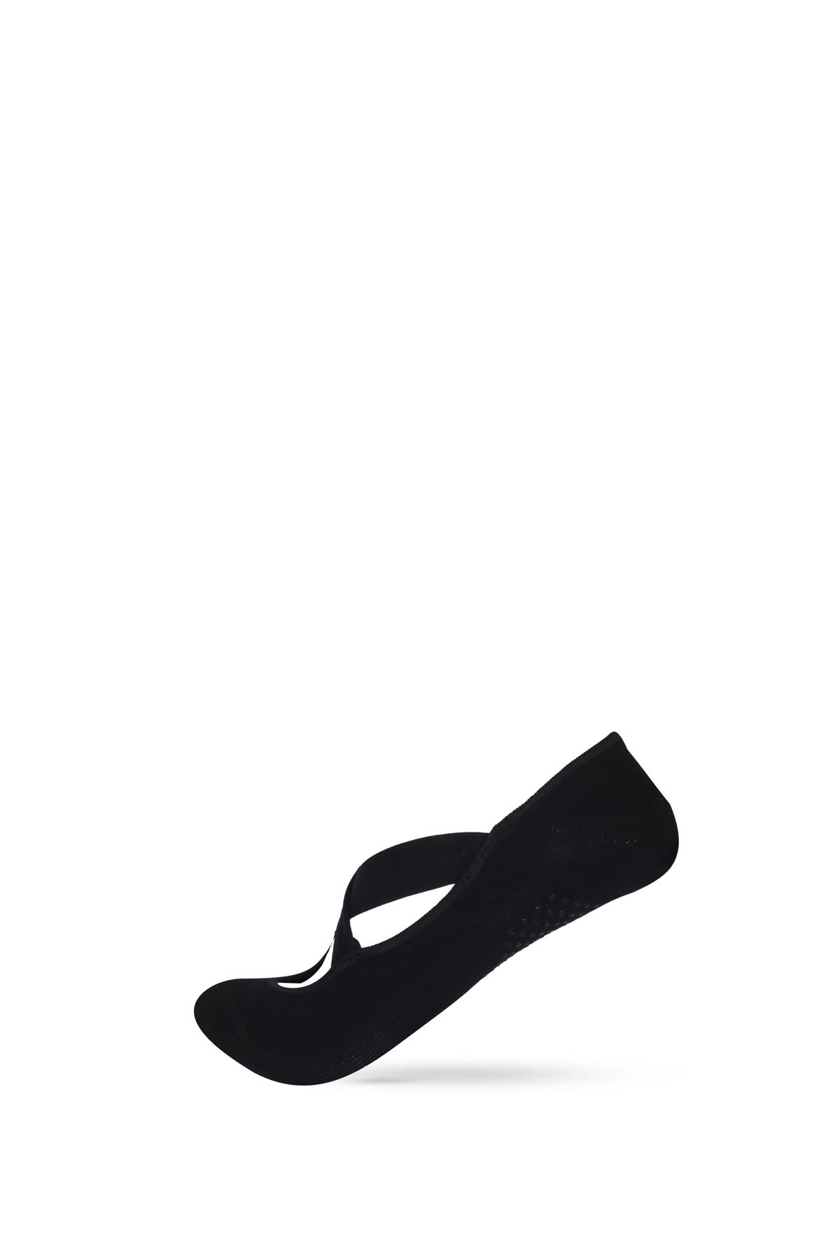 Womens 2-Piece Asta Yoga/Pilates Socks Black / Shiny Black