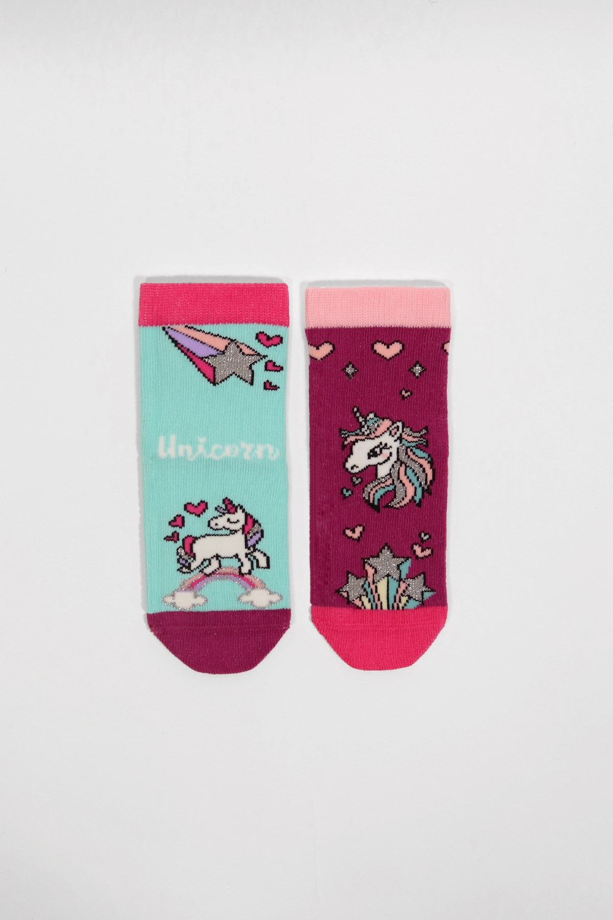 2'li Paket Lovely Unicorn Bebek Soket Çorap