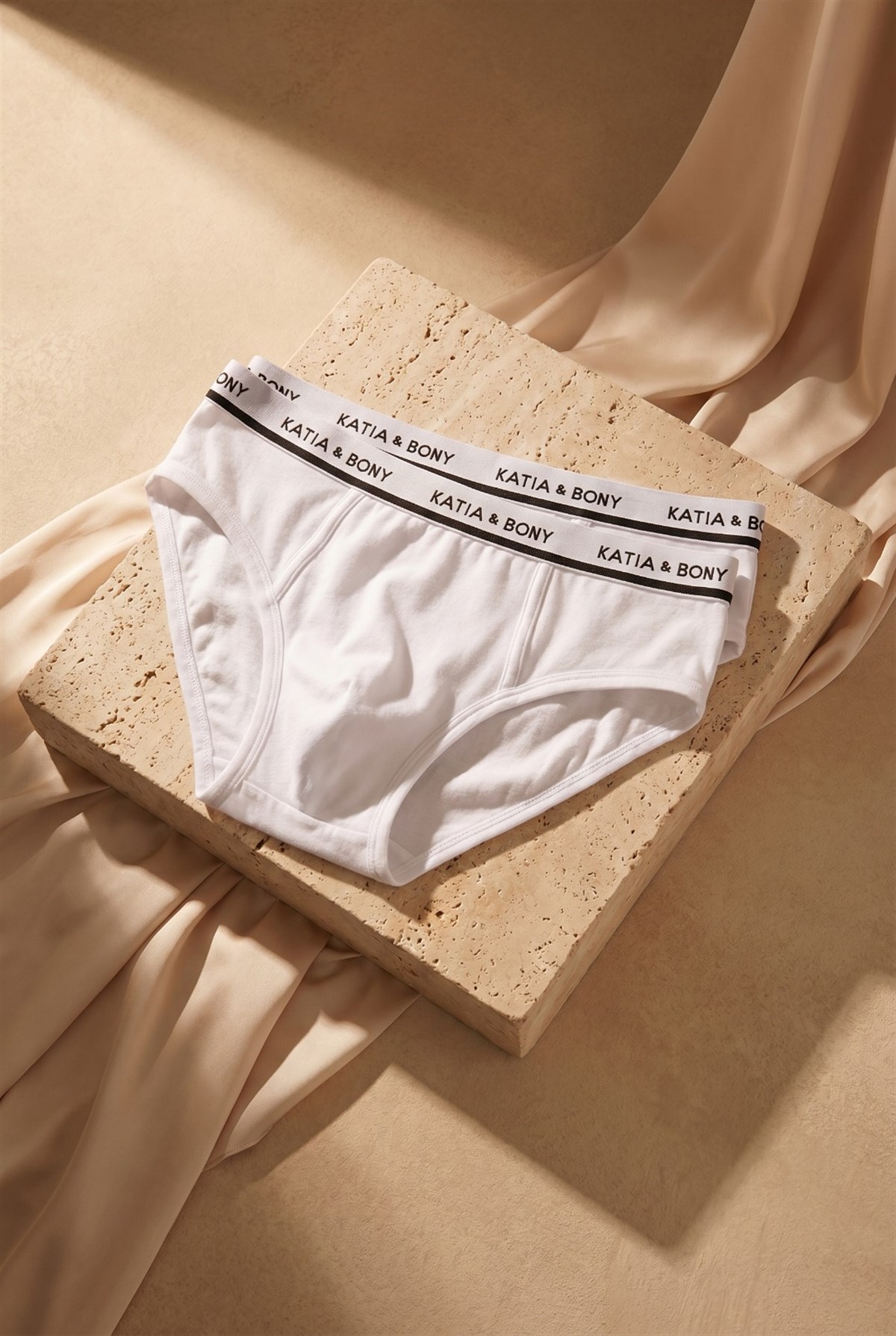 2li Paket Modal Erkek Slip Beyaz/Beyaz