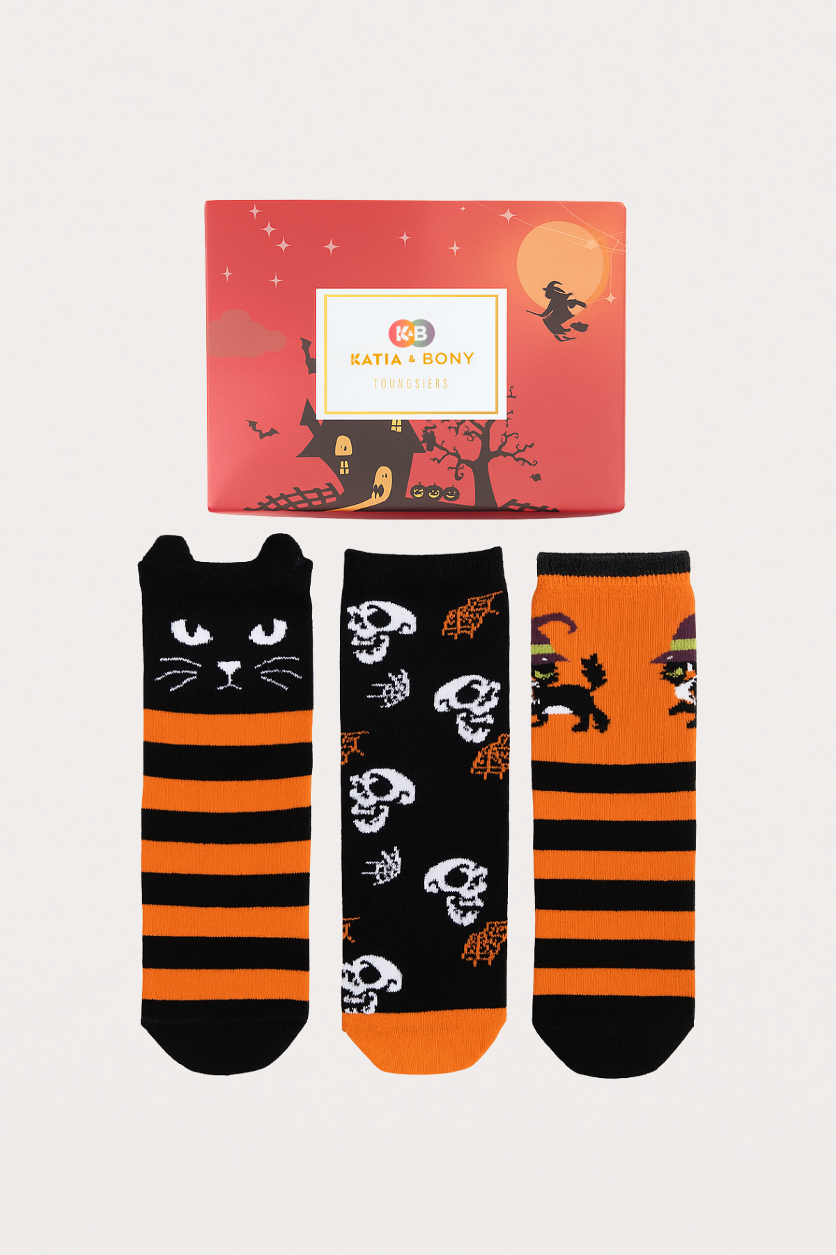 3-Pack Halloween Box Children’s Patterned Socks