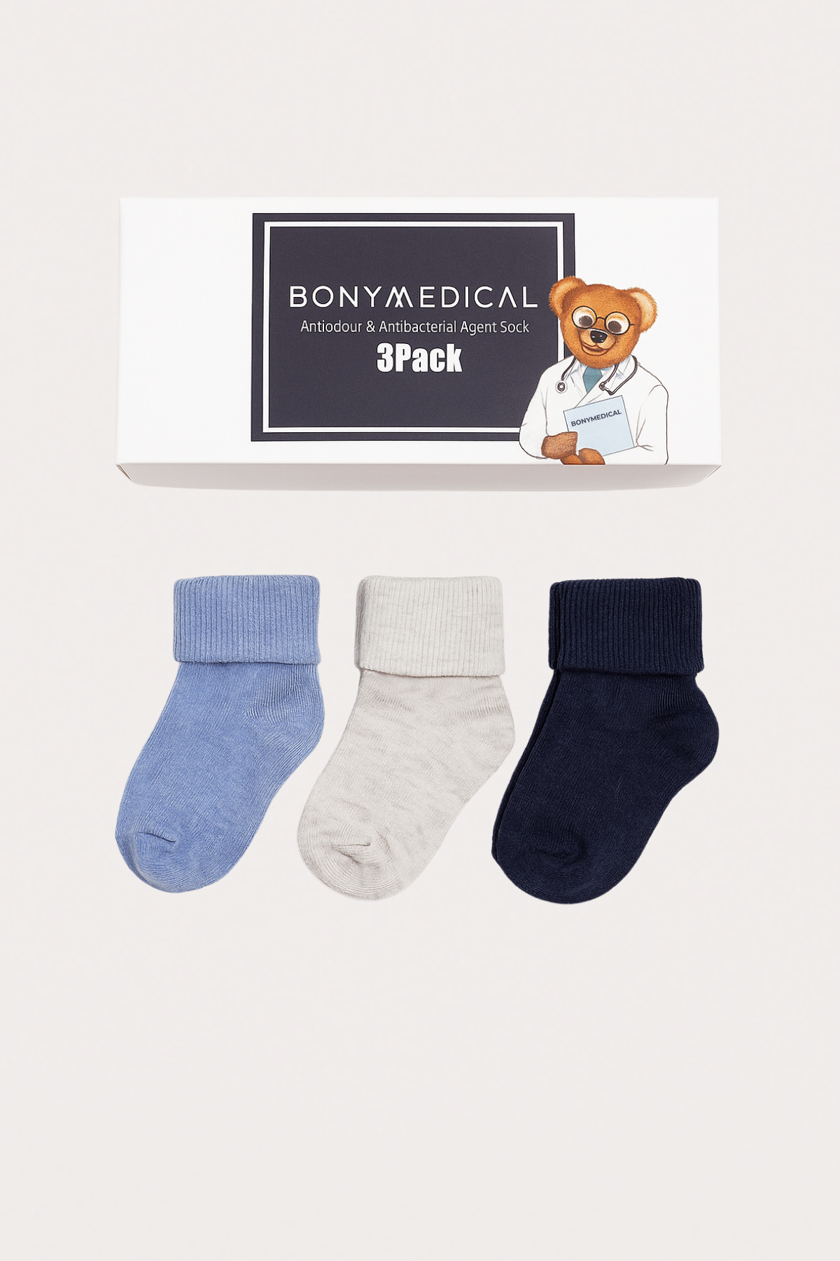 3-Piece Medical Baby Socks