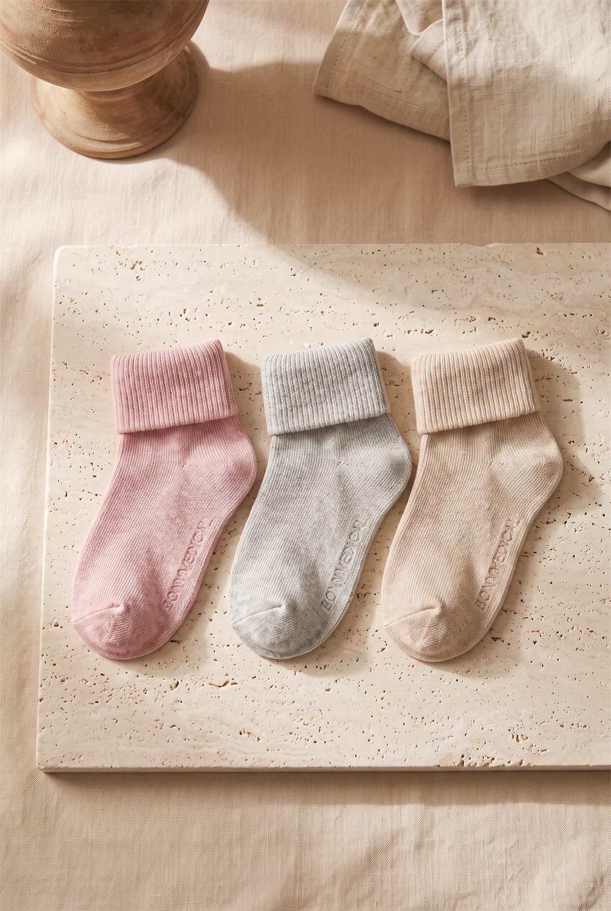 3 lü Paket Medikal Baby Çorap Pembe Patterned