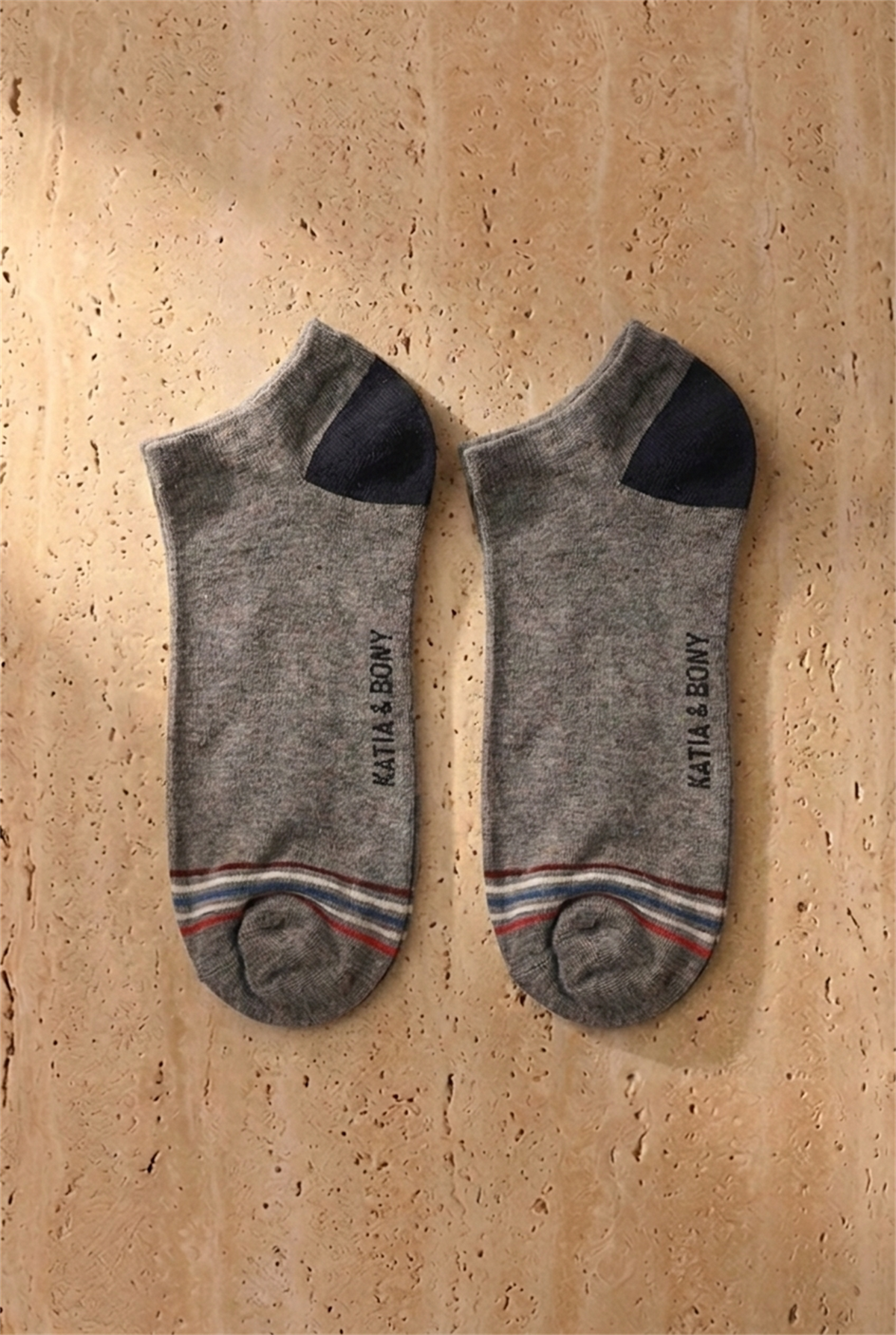 3 lü Paket Retro Erkek Step Çorap Beyaz/Lacivert/GREY