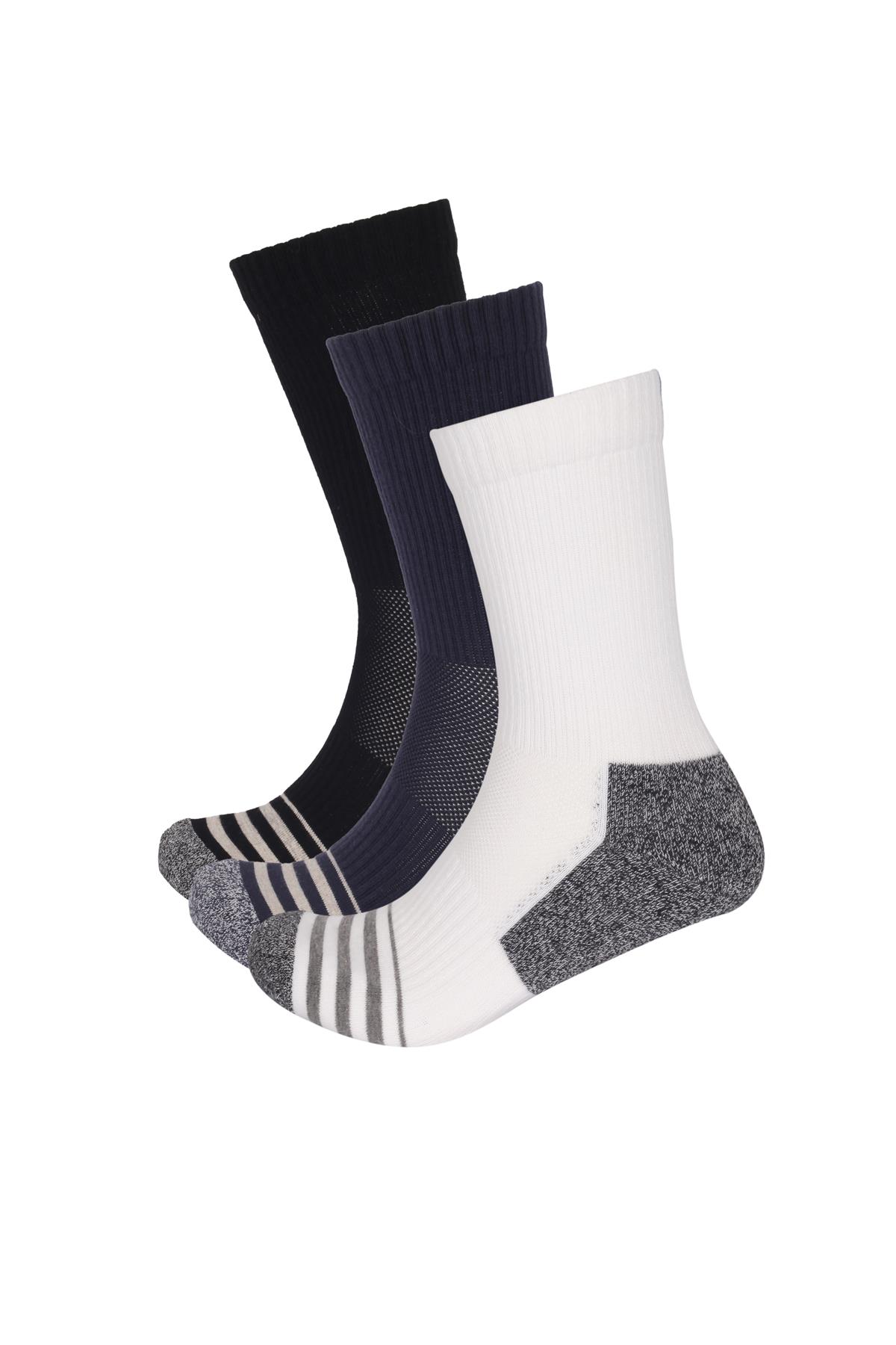 3 lü Paket Shaftless Golf Soket Çorap Siyah/Beyaz/Lacivert