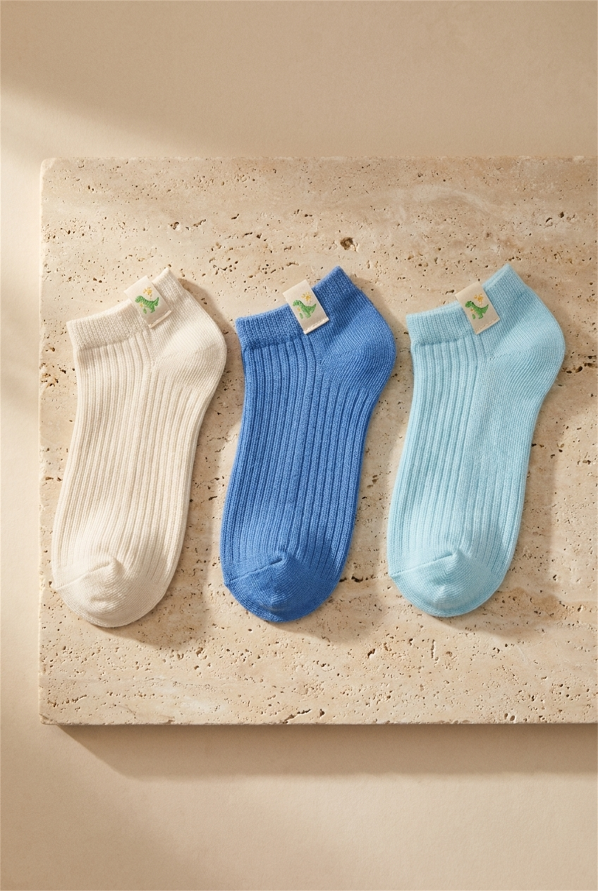 Pack Of 3 Summer Love Boy Booties Socks