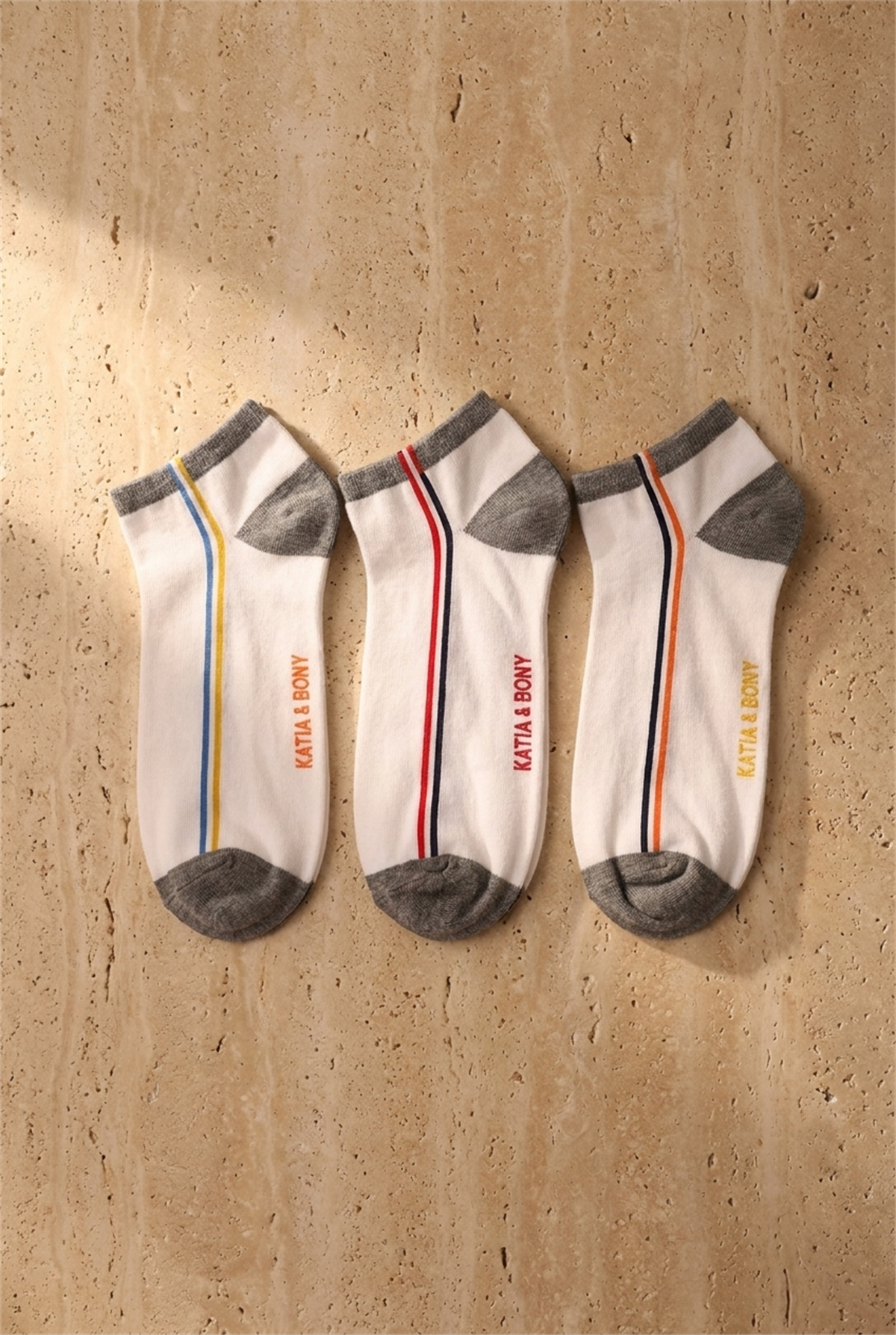 3 lü Paket Way Men Step Çorap White