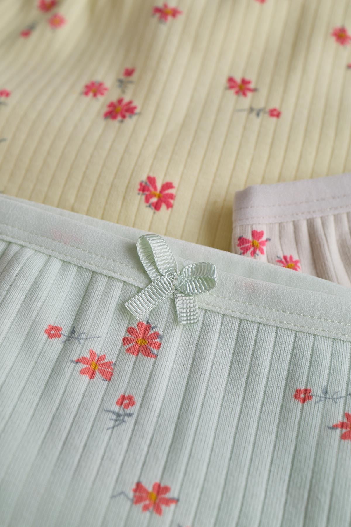 Girls 5-Pack Flower Pattern Boxer Multi-Color