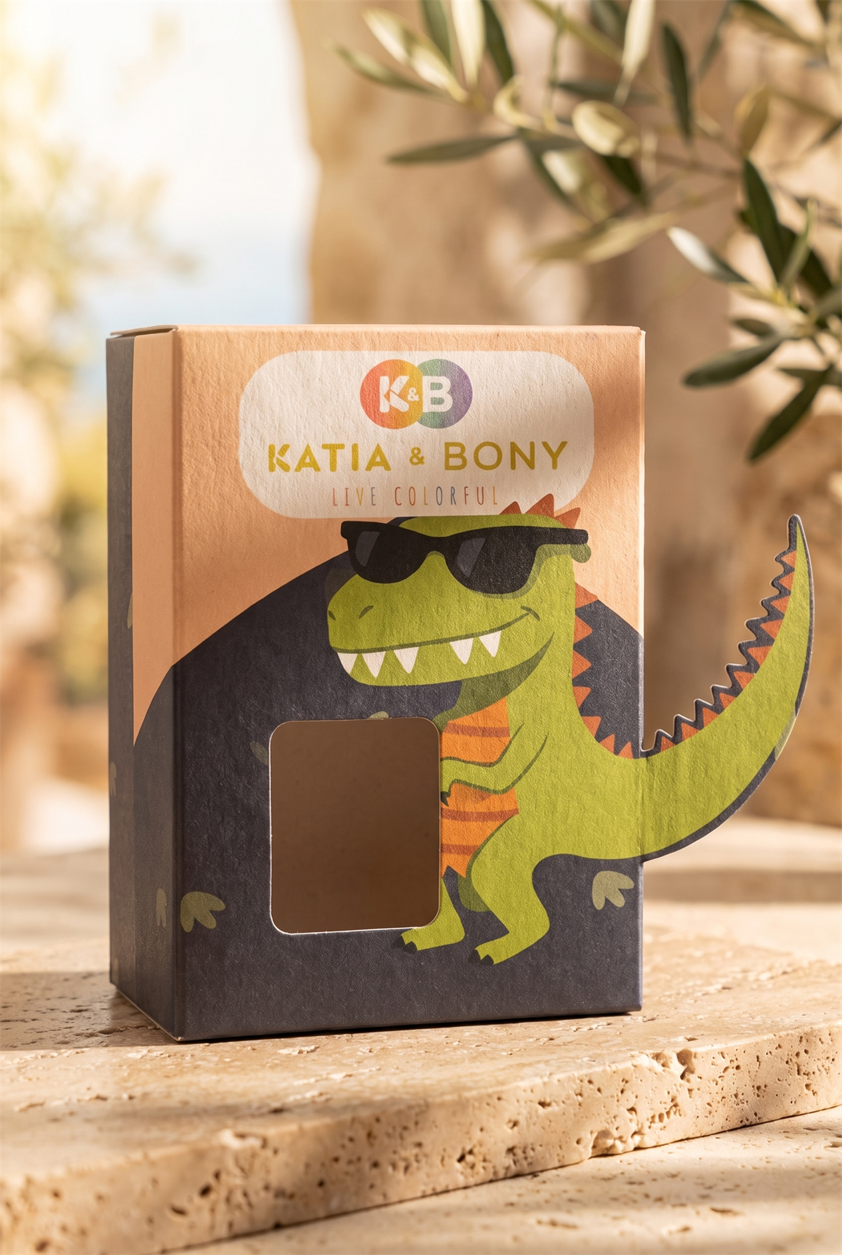 3D Dinozor Desenli Çocuk Hediye Kutusu
