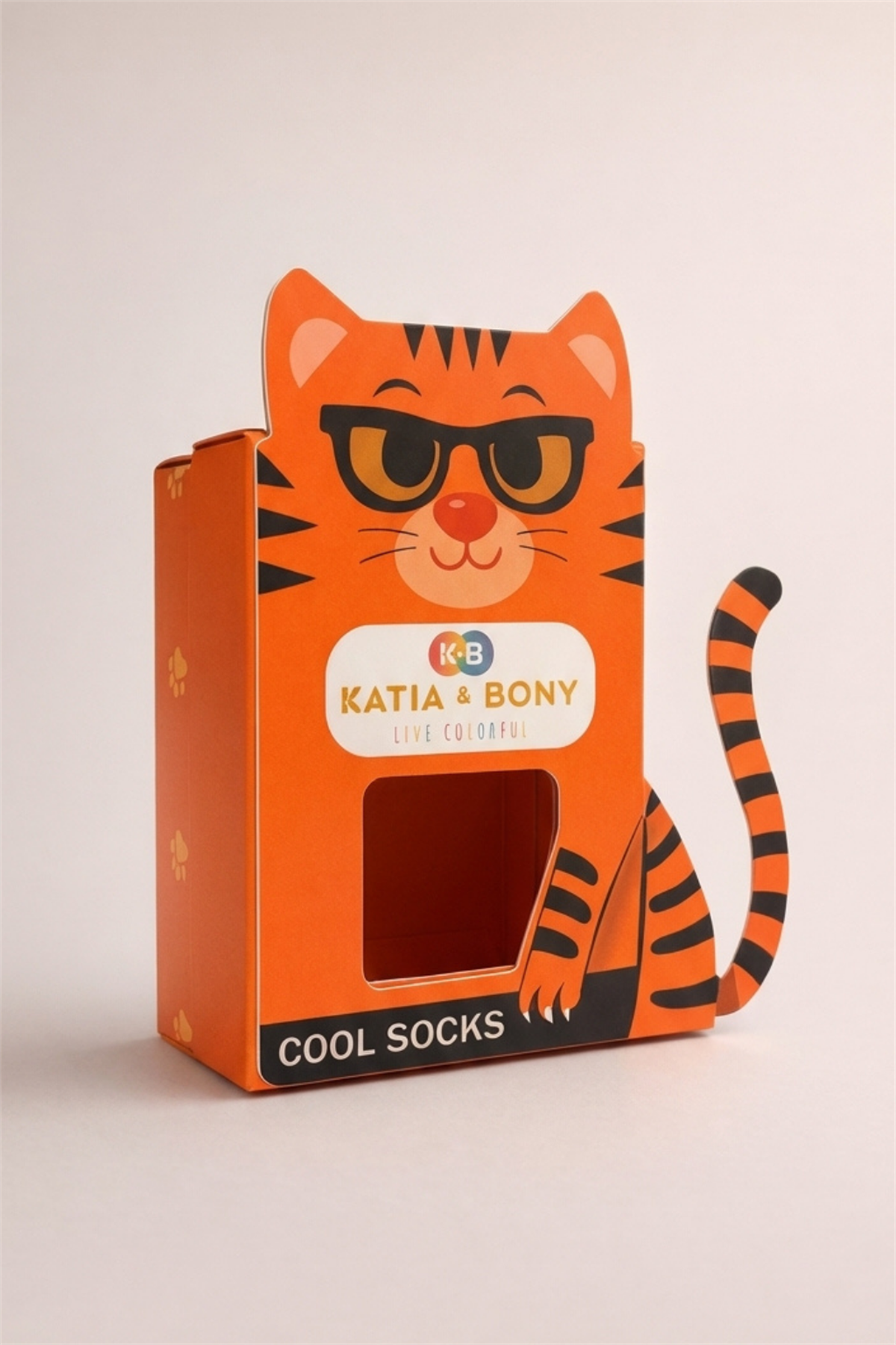 3D Kedi Desenli Çocuk Hediye Kutusu