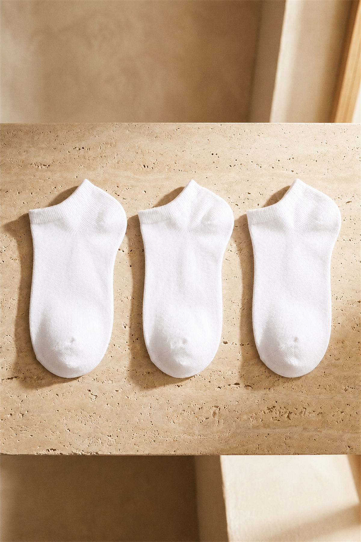 3lü Çocuk Paket Super Bambu Step Çorap Beyaz