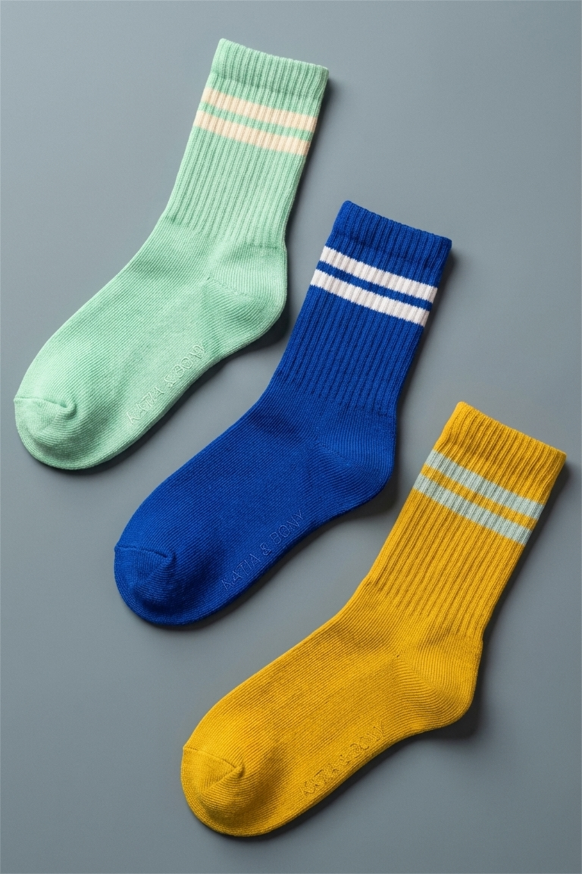 3lü Paket Erkek Çocuk Şeritli Soket Çorap