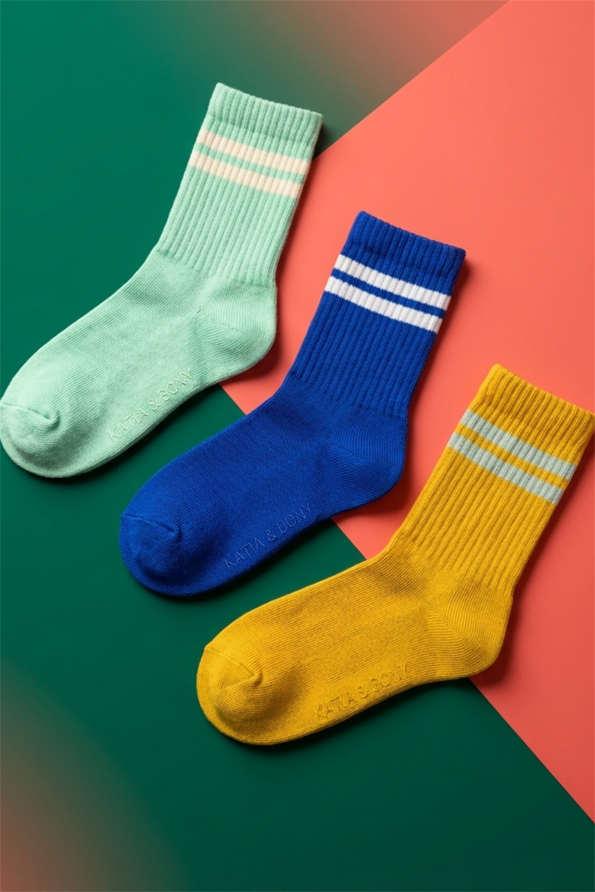3lü Paket Erkek Çocuk Şeritli Soket Çorap