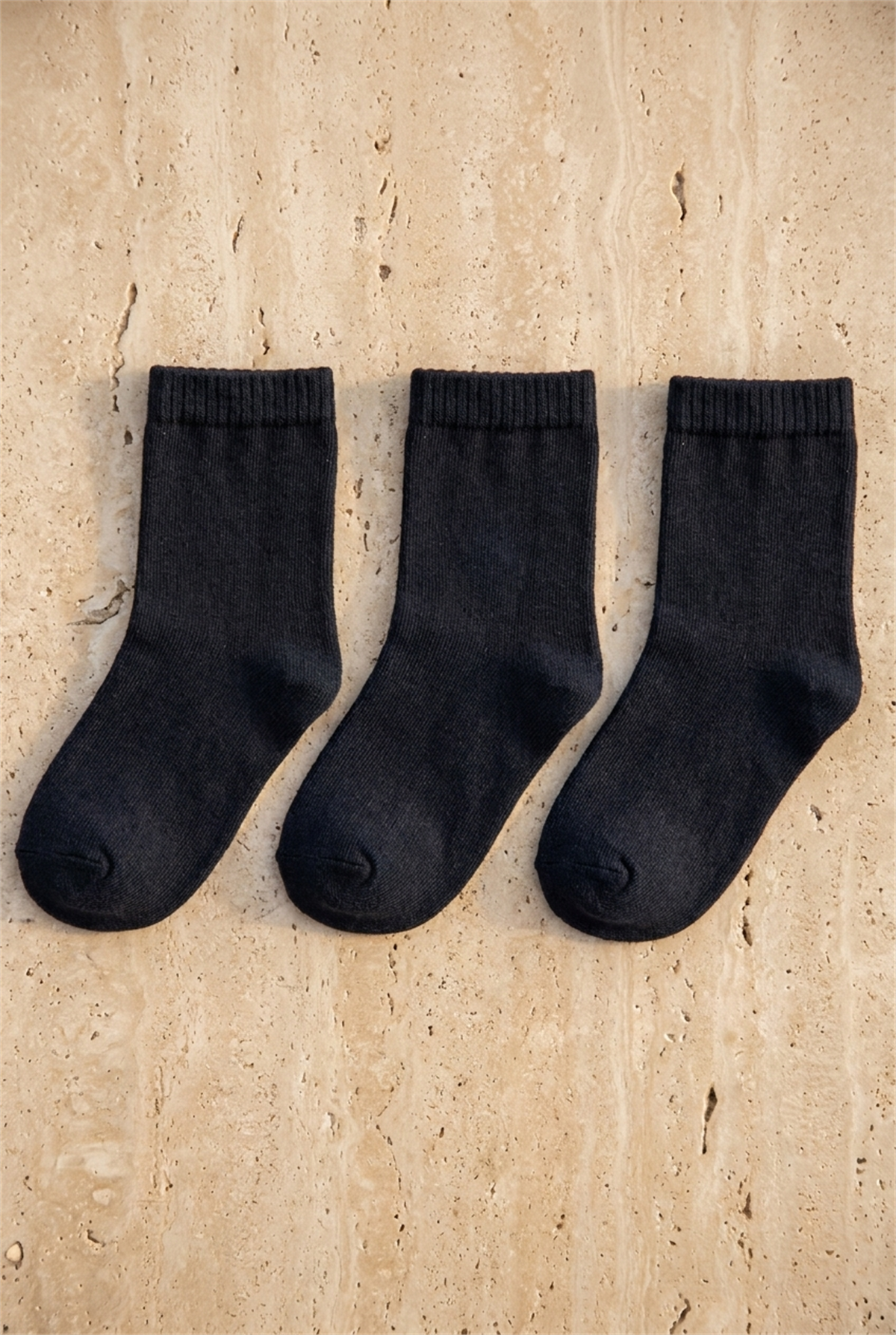 3lü Paket Family Çocuk Soket Çorap Siyah/Siyah/Siyah