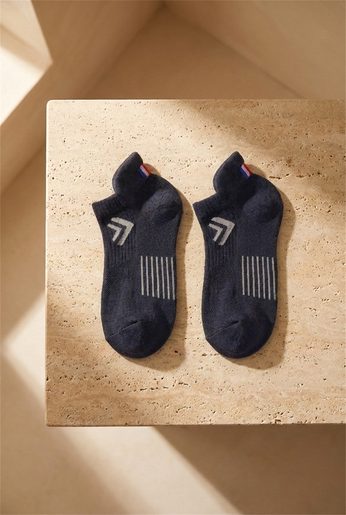 3lü Paket Golf Unisex Step Çorap Beyaz/Lacivert/Gri