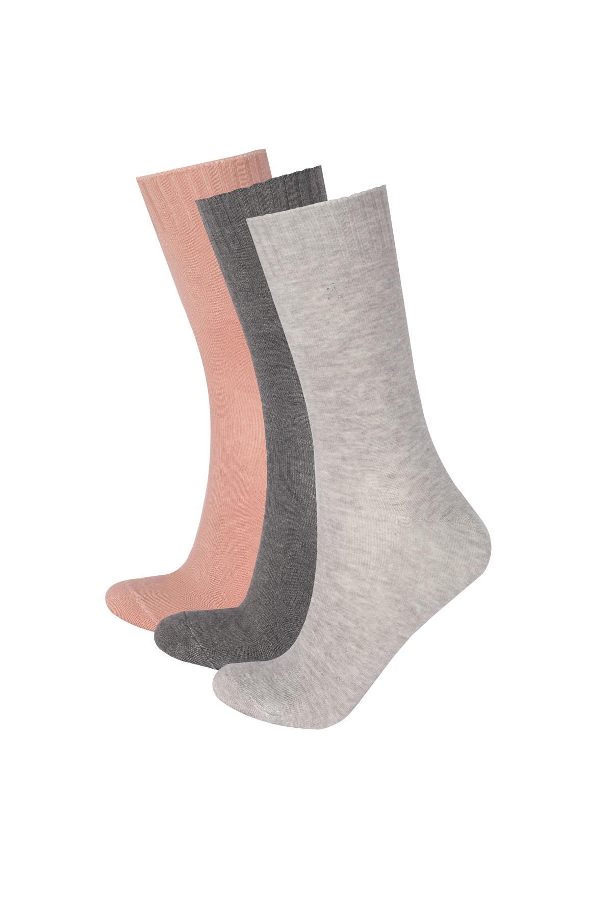 Womens 3-Pack Melissa Modal Ankle Socks Anthracite - Powder Pink - Grey Melange