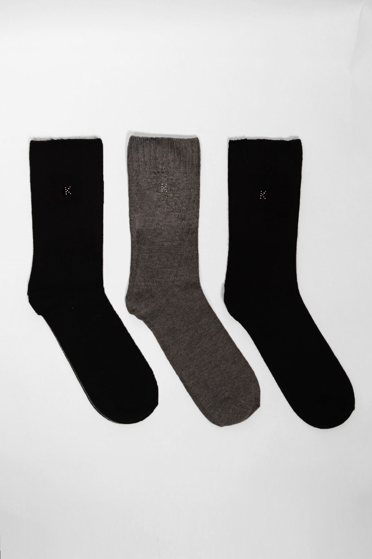 Womens 3-Pack Melissa Modal Socket Socks Black-Anthracite-Black