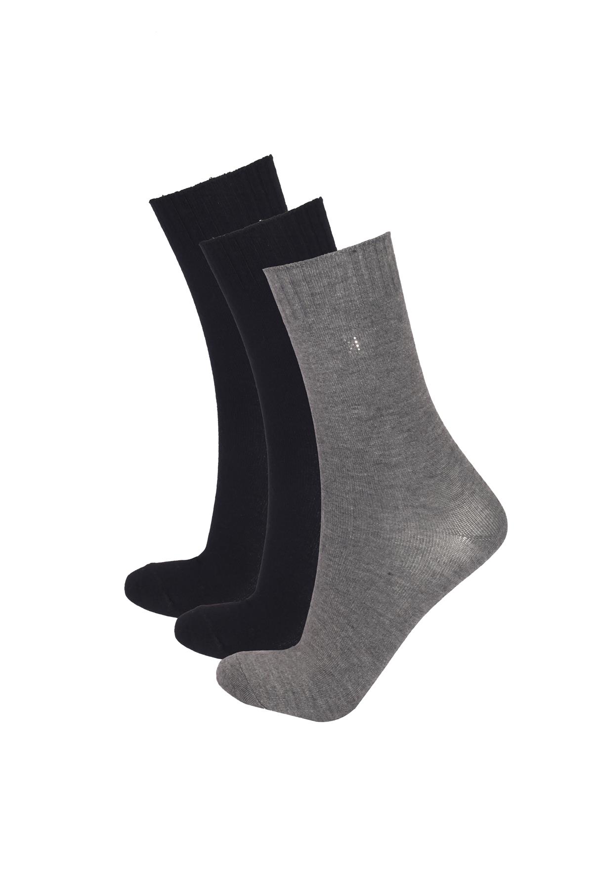 Womens 3-Pack Melissa Modal Socket Socks Black-Anthracite-Black