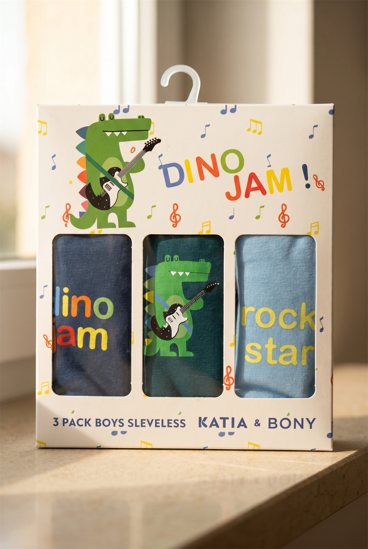 3lü Paket Timsah Desenli Erkek Çocuk Kutulu Atlet