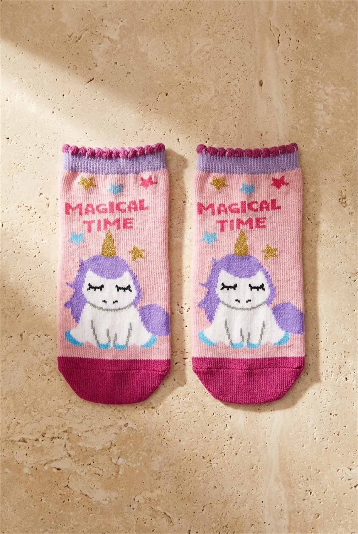 Kız Çocuk 4lü Magical Time Patik Çorap