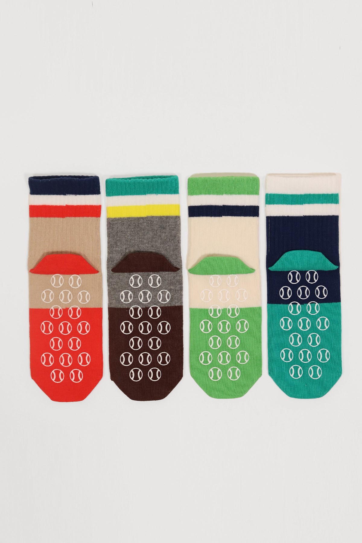 4lü Paket Numbers Çocuk Soket Çorap Desenli