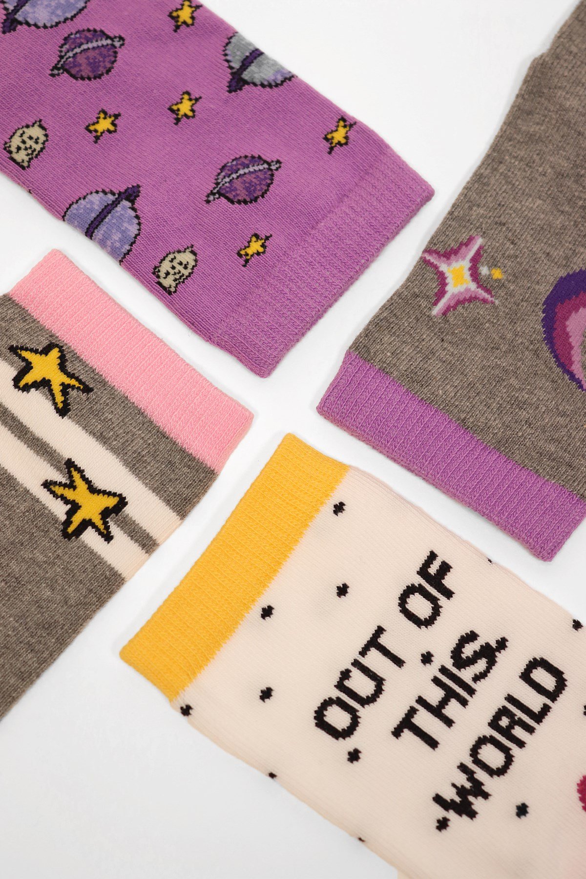 4lü Paket Our Planet Çocuk Soket Çorap Desenli