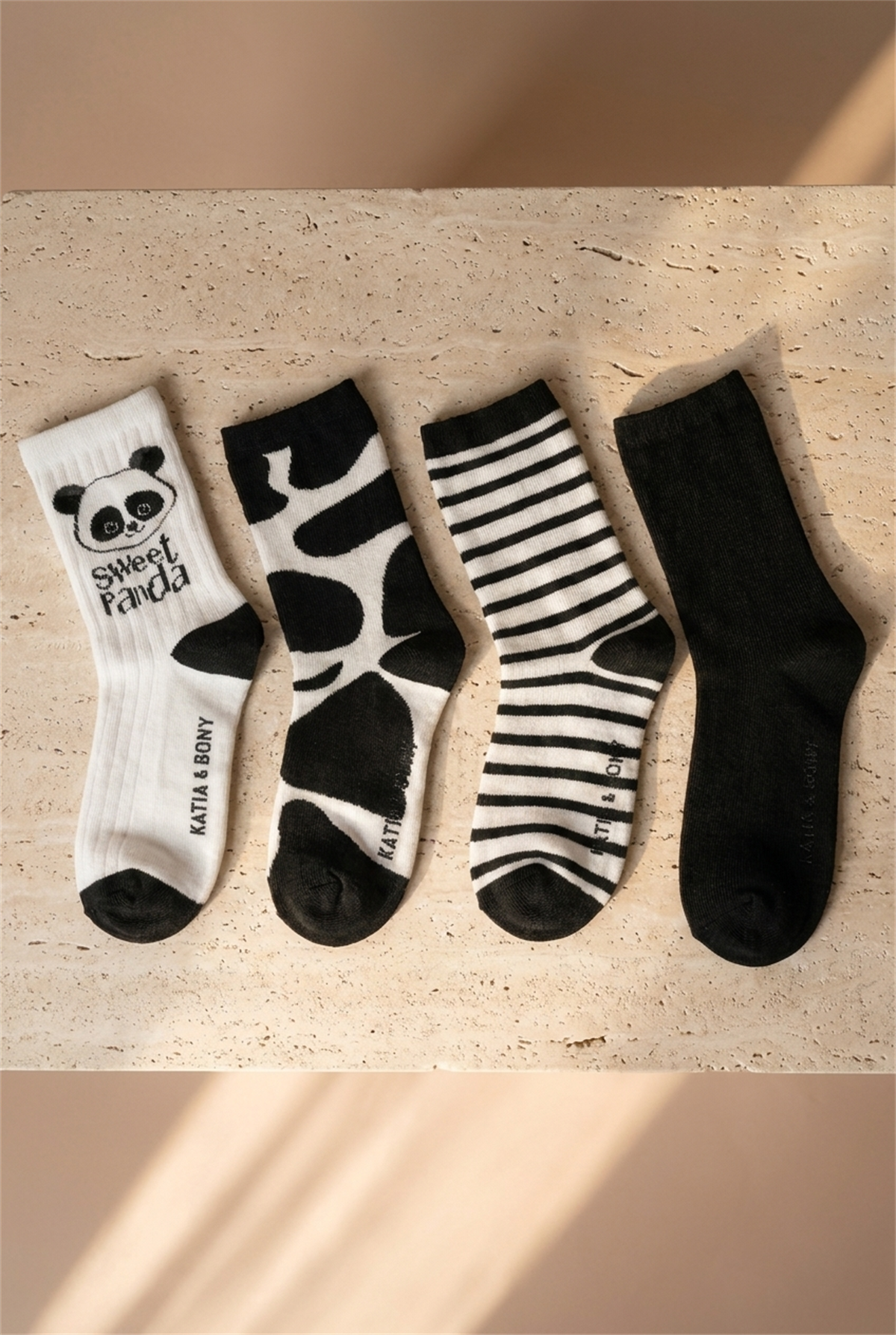 4lü Paket Panda Desenli Çocuk Soket Çorap