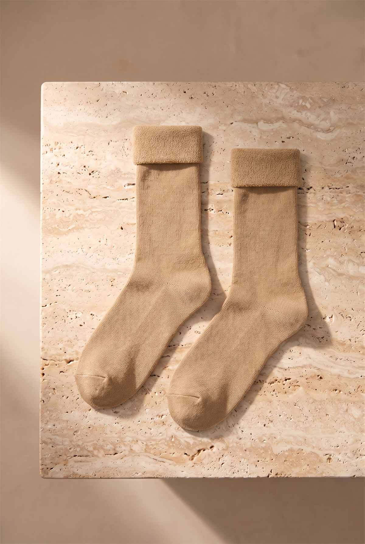 5 li Paket Kadın Soket Çorap Ekru