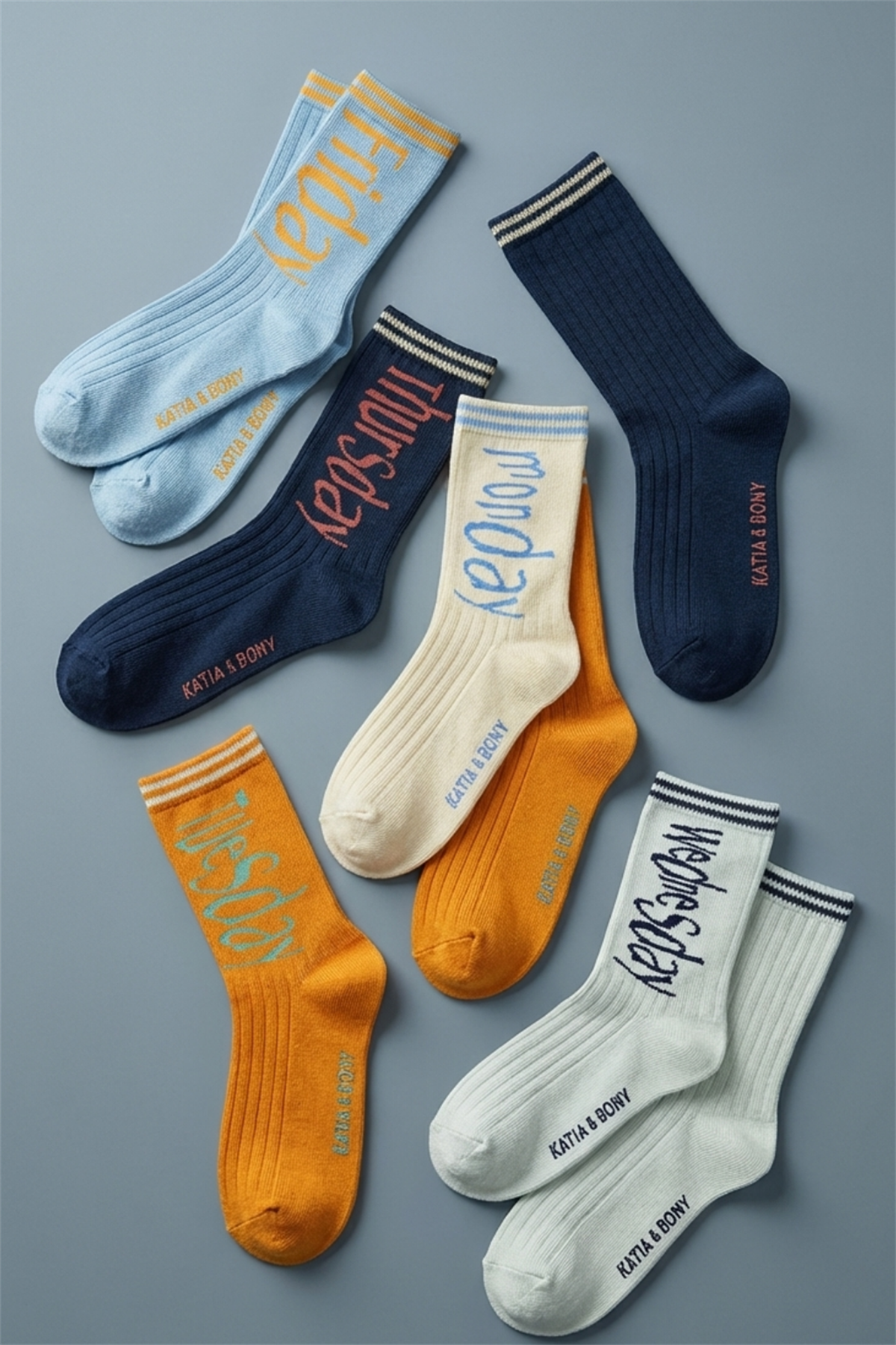 5 li Paket Weekdays Çocuk Soket Çorap Desenli