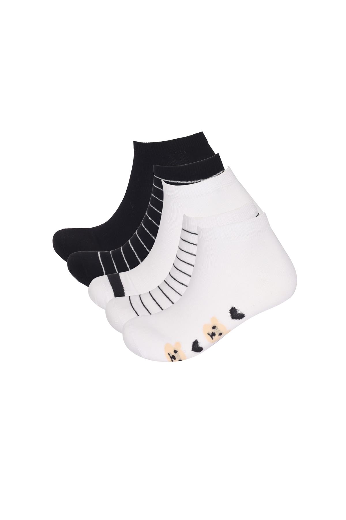 5-Pack Teddy Bear Printed Socks