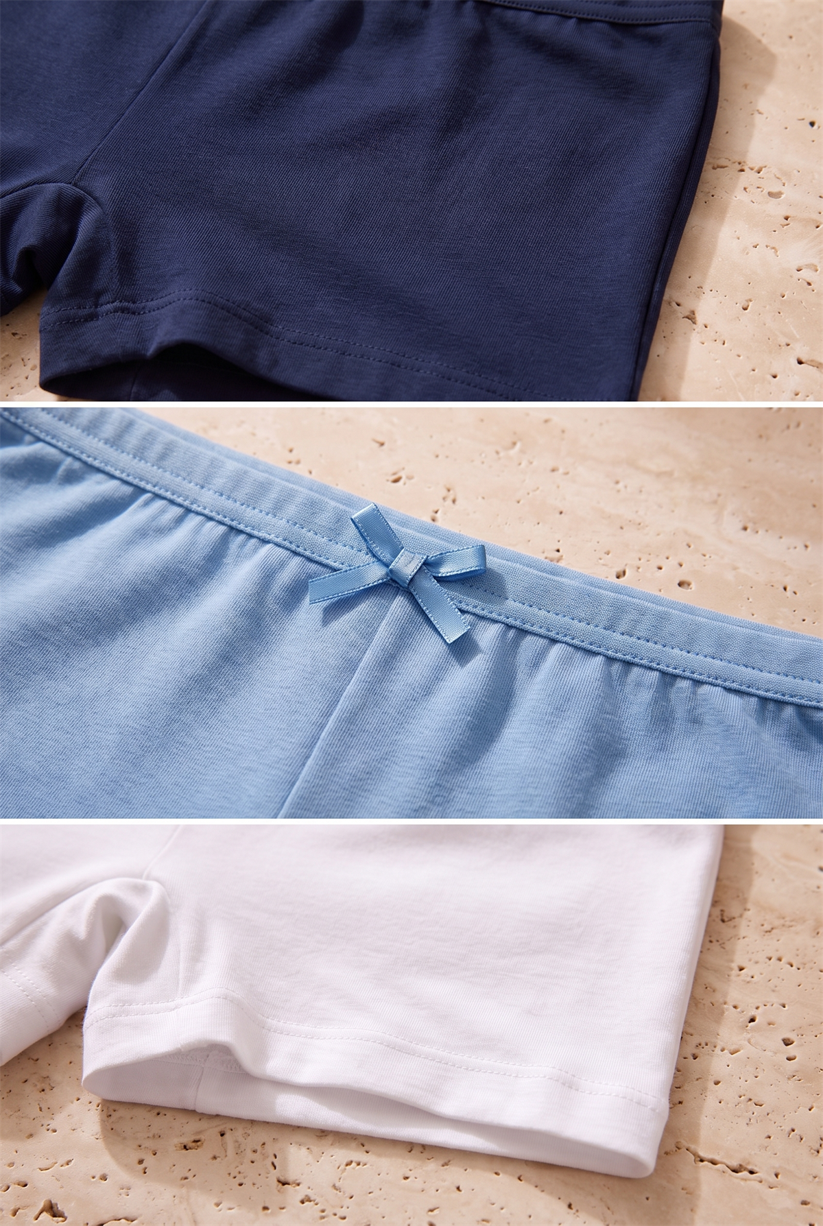5li Paket Basic Kız Çocuk Boxer Çok Renkli