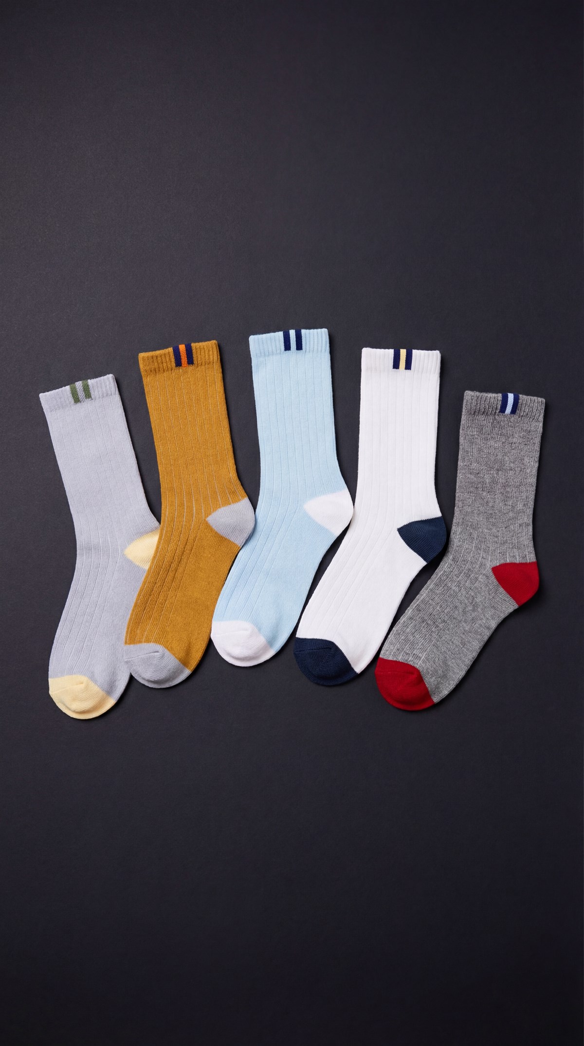 5li Paket Erkek Çocuk Pamuklu Soket Çorap Çok Renkli