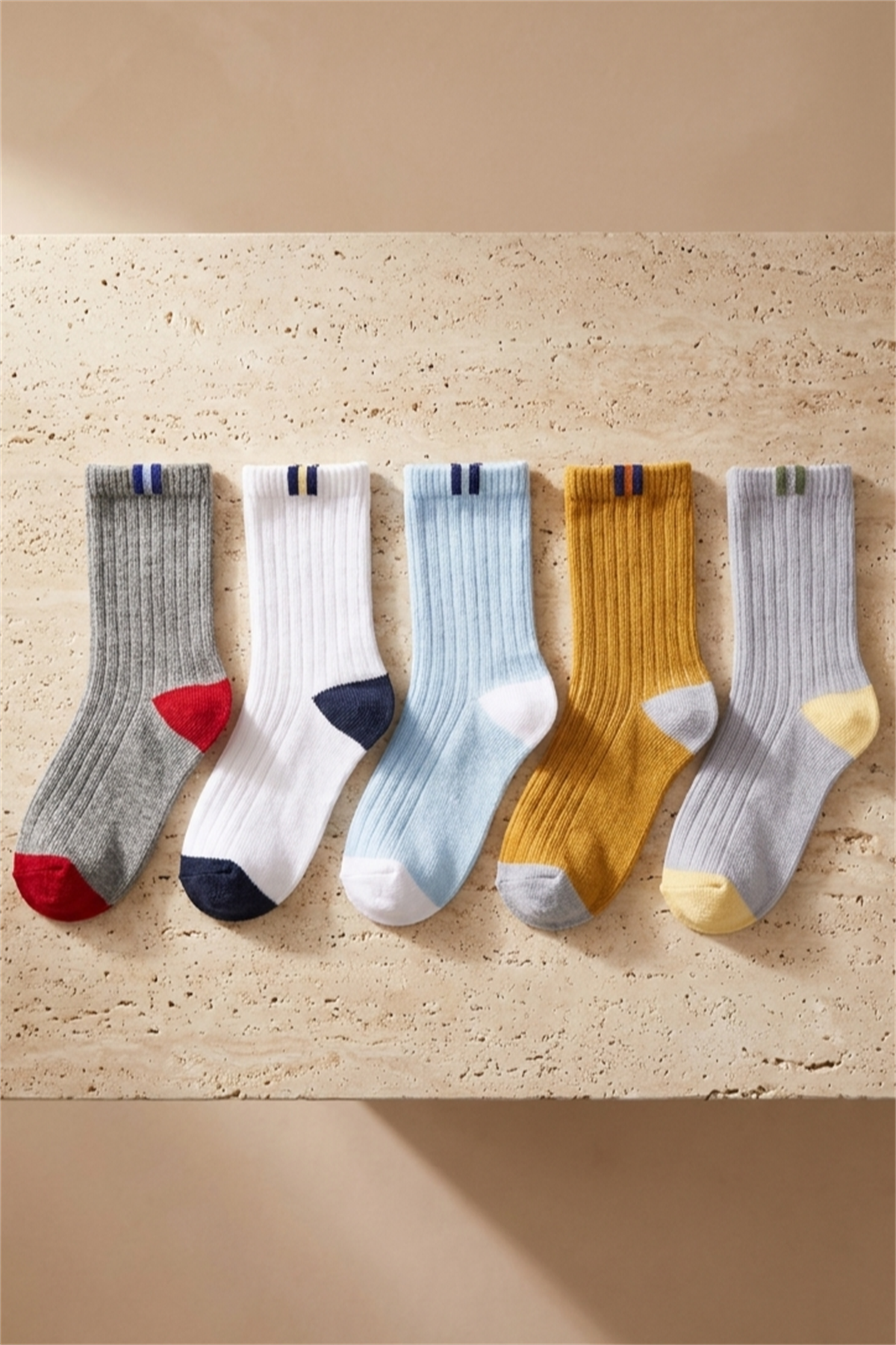 Pack Of 5 Boys Cotton Socks Multi-Colored