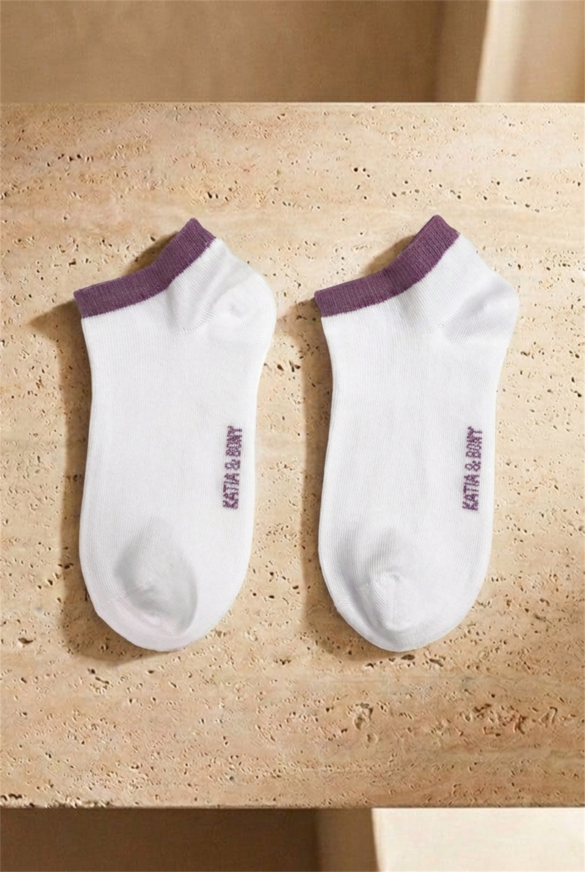 5li Paket Kadın Step Çorap Lila
