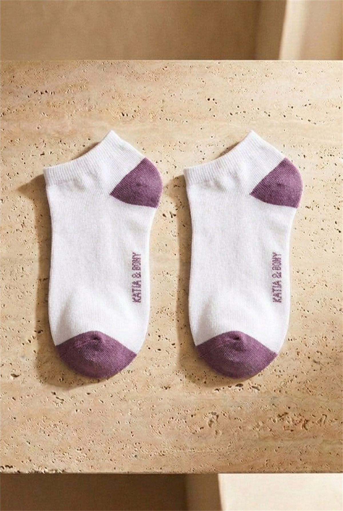 5li Paket Kadın Step Çorap Lila