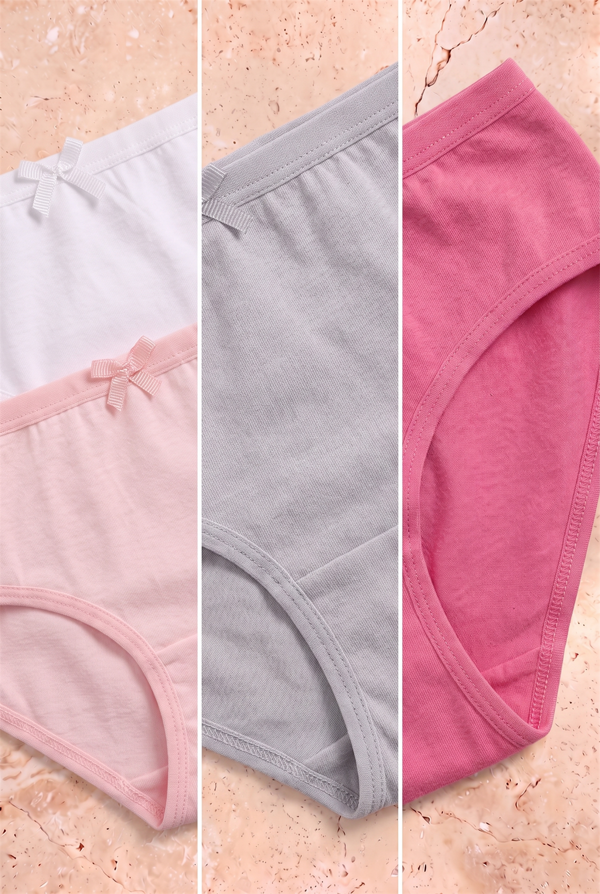 5li Paket Kız Çocuk Slip Çok Renkli
