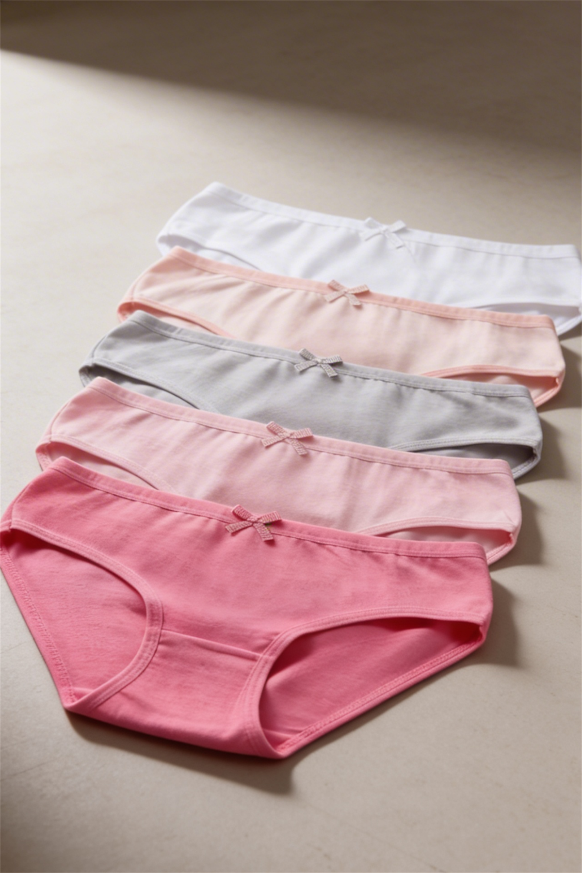 Pack Of 5 Girls Slips Multicolor